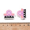 Mother's Day Silicone Focal Beads SIL-B078-07B-3
