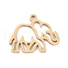 Ion Plating(IP)  201 Stainless Steel Pendants STAS-K003-06G-2