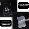 CRASPIRE 6Pcs Organic Glass Slant Back Jewelry Display Stands ODIS-CP0001-05-6