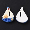 Opaque Resin Cabochons X-RESI-C010-06-3