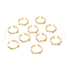 Brass Micro Pave Clear Cubic Zirconia Cuff Rings RJEW-O046-06G-2