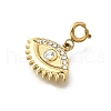 Eye 304 Stainless Steel Rhinestone Pendant Decorations STAS-H202-13G-01-2