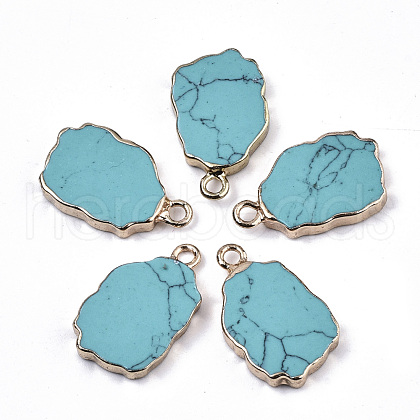 Synthetic Turquoise Pendants G-N326-41C-1