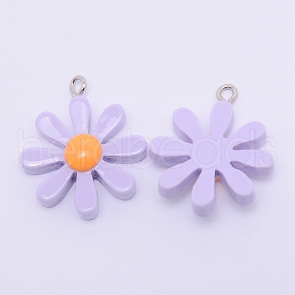 Resin Pendants RESI-WH0009-67F-1