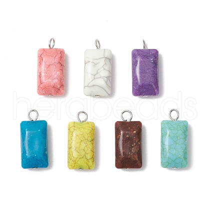 Crackle Opaque Acrylic Beads PALLOY-JF03800-01-1