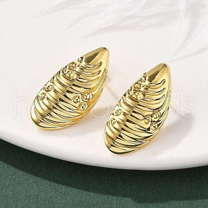 304 Stainless Steel Stud Earrings for Women EJEW-U052-05G-1