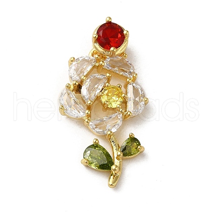 Colorful Glass Pendants KK-F865-02G-1