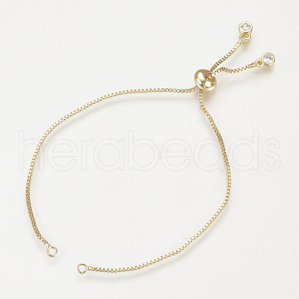 Brass Slider Bracelets Making MAK-R025-02G-1