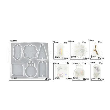 Geometric Tag Bag Keychain Silicone Mold SIMO-S001-05G-1