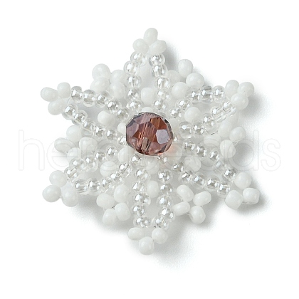 Christmas Seed Beads Beaded Charms PALLOY-MZ00297-04-1