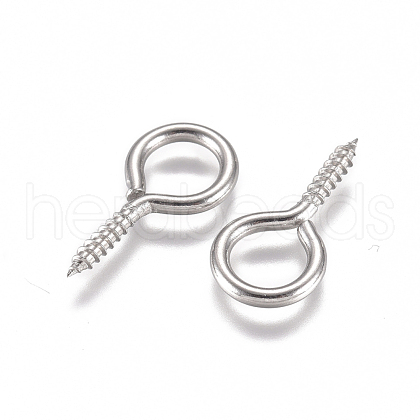 304 Stainless Steel Screw Eye Pin Peg Bails X-STAS-L234-165B-P-1