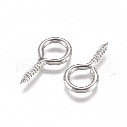 Tarnish Resistant 304 Stainless Steel Screw Eye Pin Peg Bails X-STAS-L234-165B-P-1