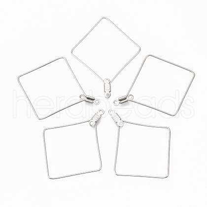 Tarnish Resistant 304 Stainless Steel Wire Pendants STAS-T051-005-1