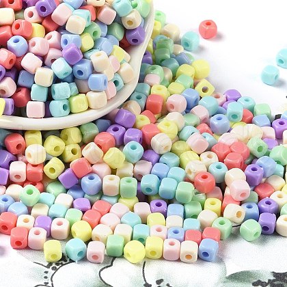 Opaque Acrylic Beads X1-OACR-B025-06-1