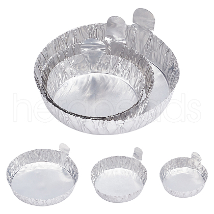 Olycraft 90Pcs 3 Style Aluminum Foil Weighing Dish AJEW-OC0002-56-1
