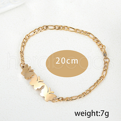 Stainless Steel Figaro Chain Bracelets JP8998-1