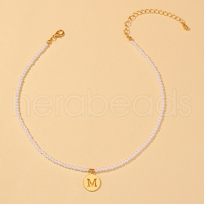 Round Plastic Pearl Beaded Necklaces FS-WG7BB5B-13-1