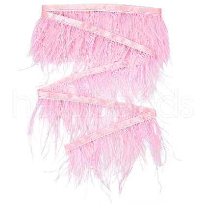 Gorgecraft Ostrich Feather Tassel Ribbon DIY-GF0008-68A-1