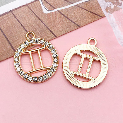 Zinc Alloy Crystal Rhinestone Pendants WGC2D94-03-1