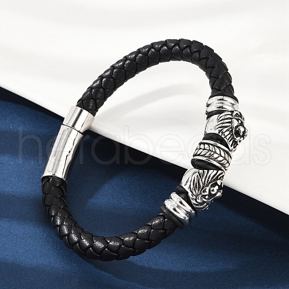 Braided Microfiber Leather Cord Bracelets BJEW-D304-10AS-1