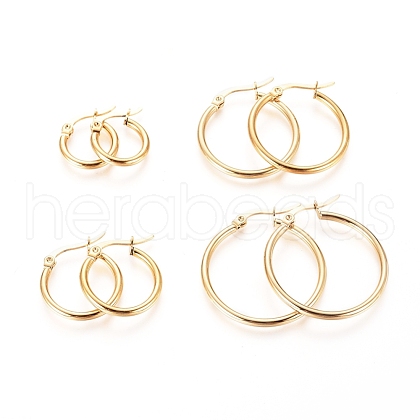 304 Stainless Steel Hoop Earrings for Women EJEW-X0015-02G-01-1