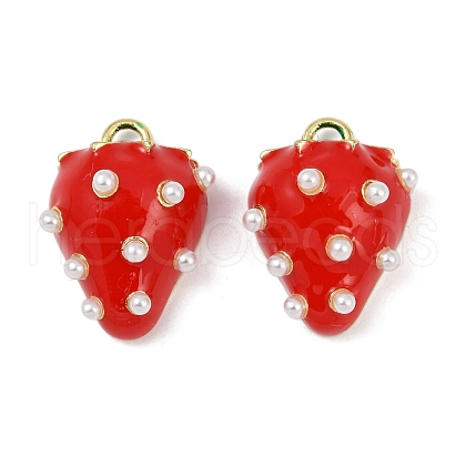 Brass Enamel Pendants KK-R224-06G-1