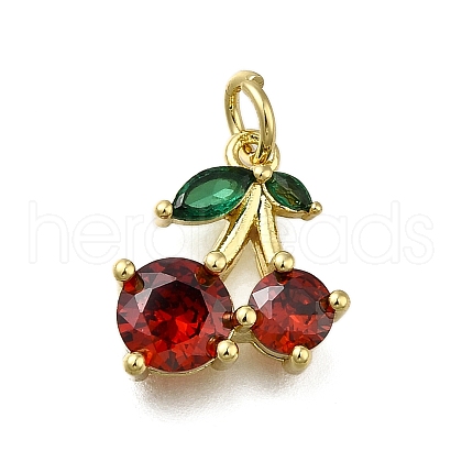 Brass Micro Pave Clear Cubic Zirconia Pendants X-ZIRC-I070-080G-1