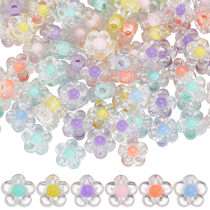 SOFPLATE 300Pcs Transparent Acrylic Beads TACR-SP0001-04-1