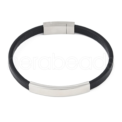 Microfiber Leather ID Cord Bracelets BJEW-P328-02P-1