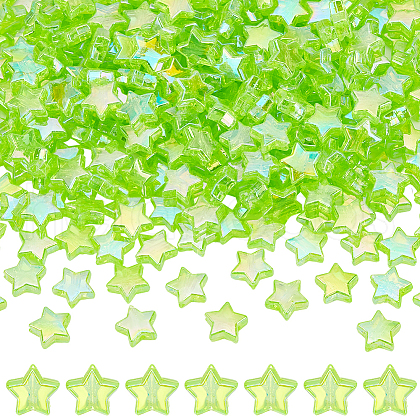 SUNNYCLUE 300Pcs Eco-Friendly Transparent Acrylic Beads OACR-SC0001-68B-1