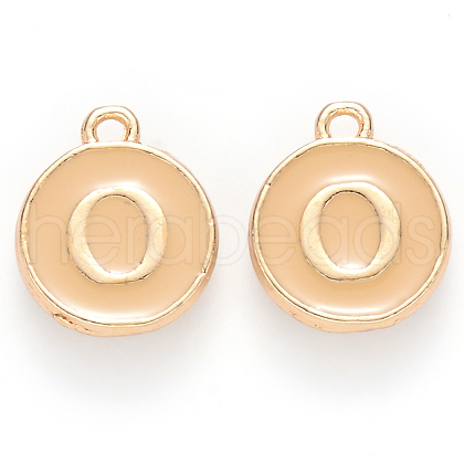 Golden Plated Alloy Enamel Charms X-ENAM-S118-06O-1
