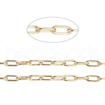 3.28 Feet Ion Plating(IP) 304 Stainless Steel Paperclip Chains X-CHS-F010-01A-G-1