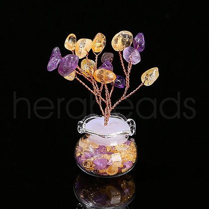 Mother's Day Natural Ametrine Chips Tree Decorations PW-WG5CB05-04-1