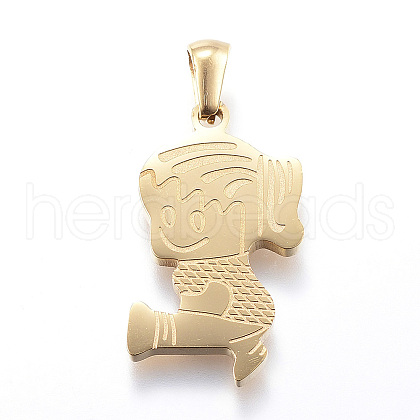 Ion Plating(IP) 304 Stainless Steel Pendants STAS-K162-022G-1