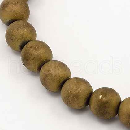 Electroplate Non-magnetic Synthetic Hematite Beads Strands G-M007-25B-1