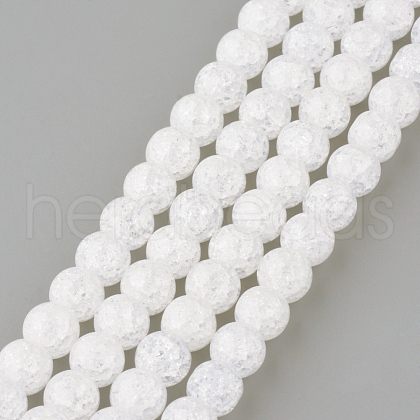 Synthetic Crackle Quartz Beads Strands X-GLAA-S134-10mm-05-1