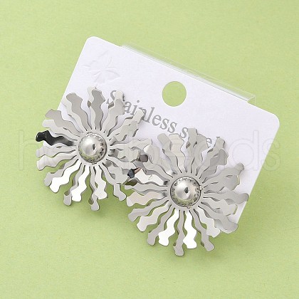304 Stainless Steel Stud Earrings EJEW-Z098-21P-1
