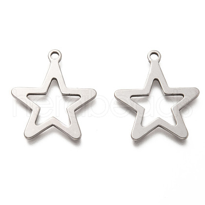 Non-Tarnish 201 Stainless Steel Pendants STAS-H125-62P-1