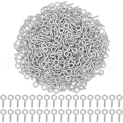 SUNNYCLUE 500Pcs Alloy Screw Eye Peg Bails FIND-SC0010-21-1