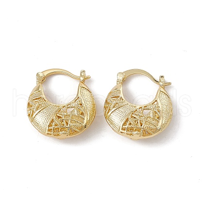 Rack Plating Brass Hoop Earrings for Women EJEW-M213-40G-1