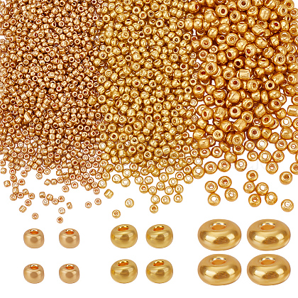 HOBBIESAY 3 Styles 2966 Pcs Glass Seed Beads SEED-HY0001-18-1