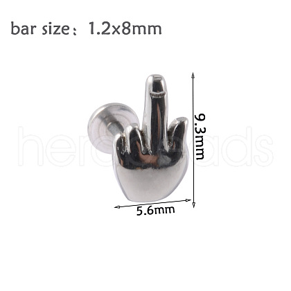 304 Stainless Steel Threadless Labret Stud WGB29A4-07-1