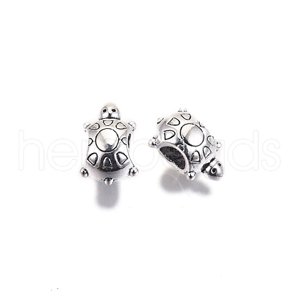 Tibetan Style Alloy European Beads TIBE-S314-91AS-RS-1