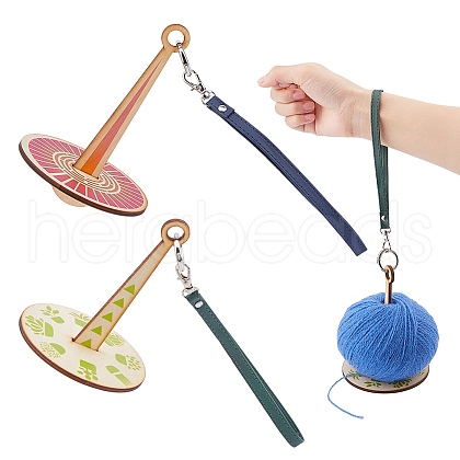 DICOSMETIC Wooden Wrist Yarn Holder DIY-DC0002-82-1