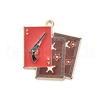Western Cowboy Theme Alloy Enamel Pendants FIND-V001-04G-08-1