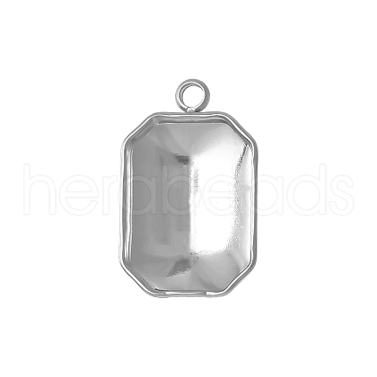 304 Stainless Steel Pendant Cabochon Settings PW-WG002AB-07-1