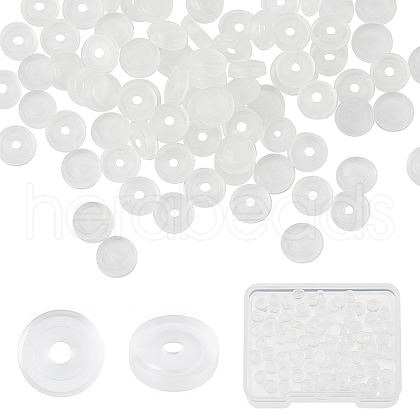 SUNNYCLUE 100Pcs Comfort Silicone Pads for Screw Back Clip on Earrings FIND-SC0003-18-1