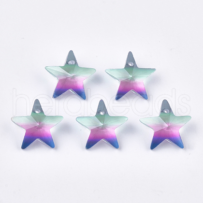 Rainbow K9 Glass Pendants GLAA-S180-16E-1