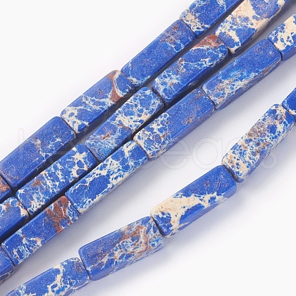 Synthetic Imperial Jasper Bead Strands G-E508-02D-1