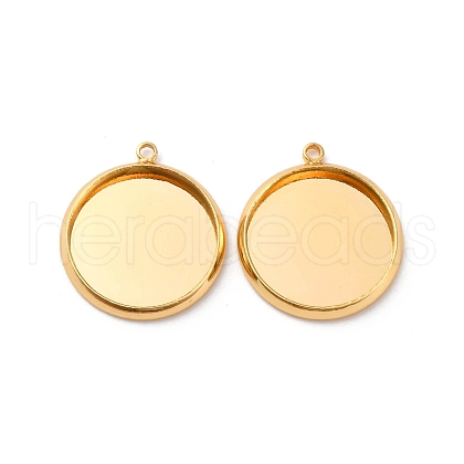 Brass Pendant Cabochon Settings KK-F898-20D-G-1